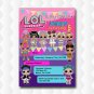 Lol Dolls Birthday Invitation For Girl