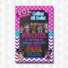 Lol Dolls Spring Sparkle Birthday Invitation