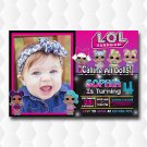 Lol Dolls Series Birthday Invitation With Photos