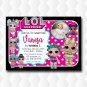 Lol Dolls Unicorn Birthday Invitation With Photo