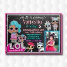 Lol Dolls Glam Glitter Birthday Invitation