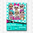 Lol Dolls Surprise Kitty Queen Birthday Invitation