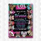 Lol Dolls Surprise Queen Glitter Birthday Invitation