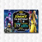 Fortnite Battle Royale X Banana Birthday Invitation