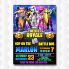 Fortnite Battle Royale Ho On The Battle Bus Birthday Invitation