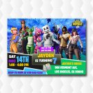 Fortnite Battle Royale X Marshmello Birthday Party Invitation
