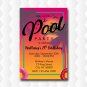 27TH Birthday Invitations Pool Party