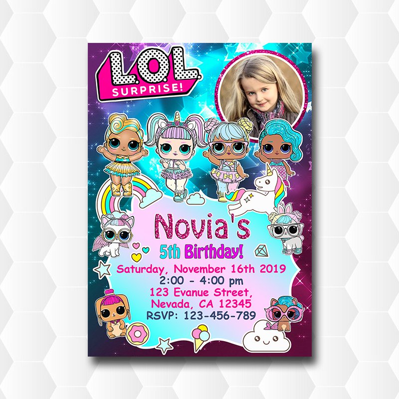 Lol Dolls Surprise Unicorn Party With Photo