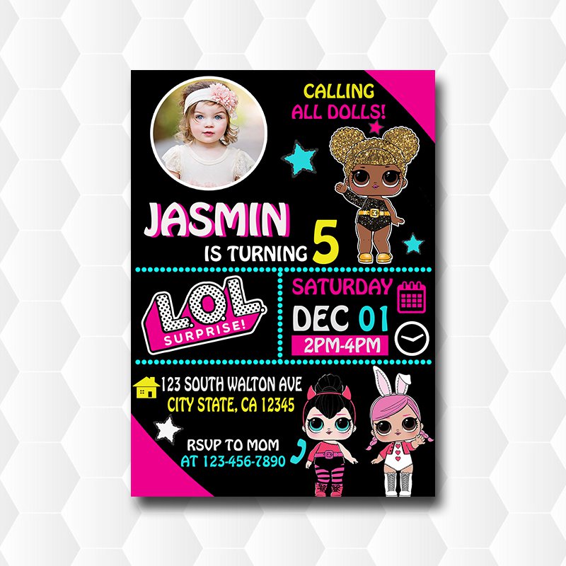 Lol Dolls Fashion Caracter Invitations With Photos