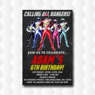 Dhino Charge Power Rangers Birthday Invitation