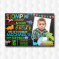 Dinosaur Character Birthday Invitation With Photo