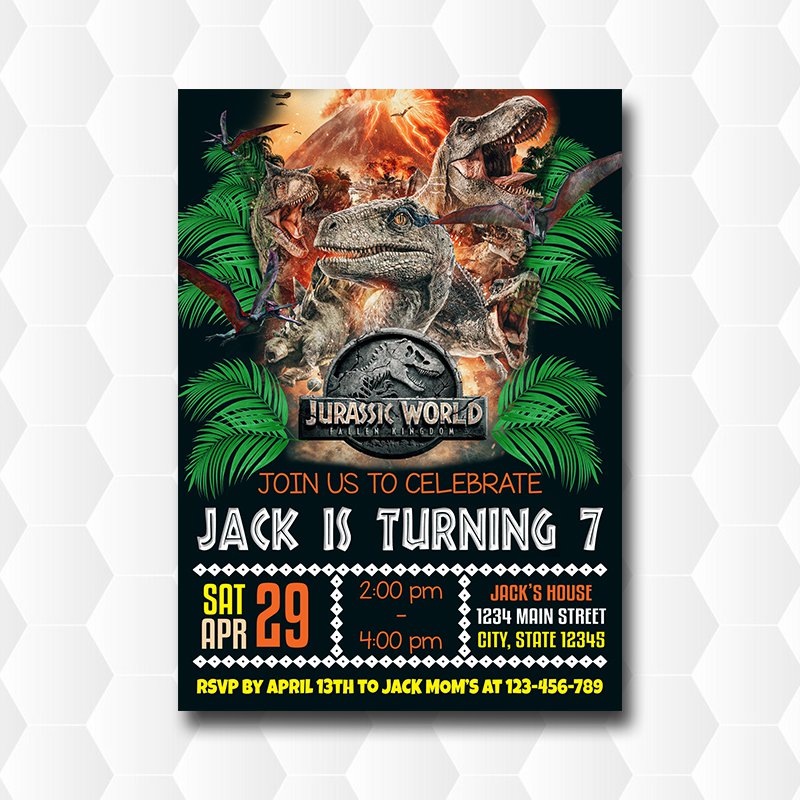 Jurassic World Birthday Invitation