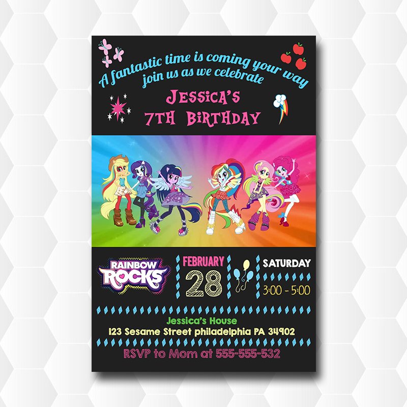My Little Pony Girl Invitation