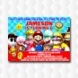 Super Mario Bross Birthday Invitations