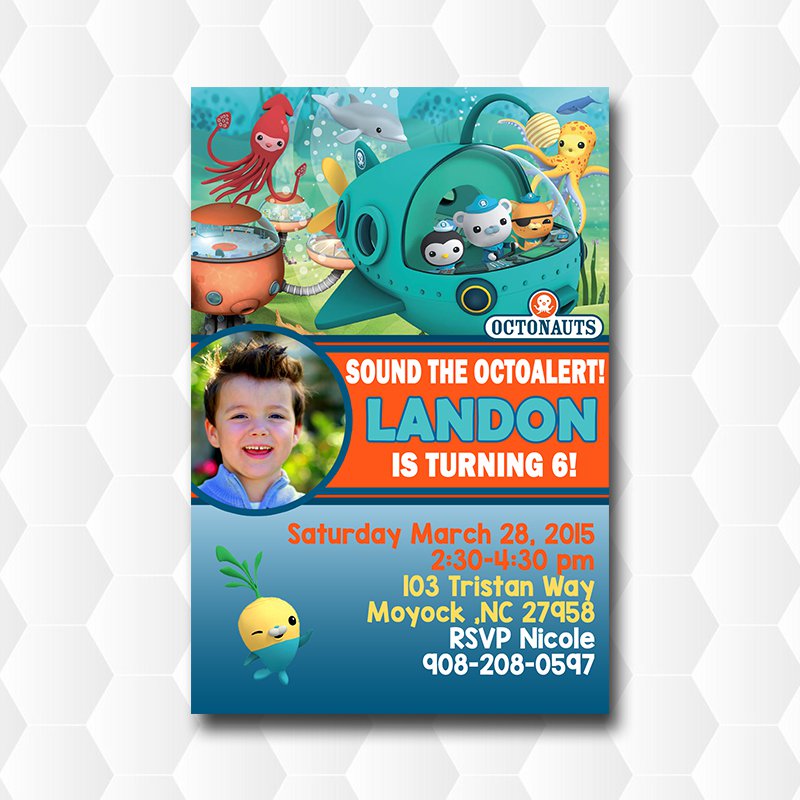 Octonauts Birthday Invitations With Photos