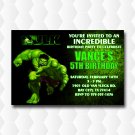 Super Hero Hulk Character Birthday Invitation Super Hero Hulk Character Birthday Invitation