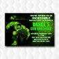 Super Hero Hulk Character Birthday Invitation