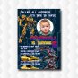 Transformers For Boy Invitation With Photos