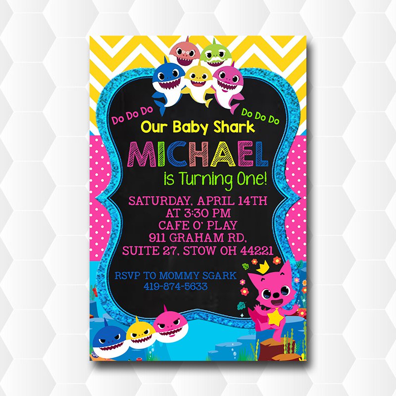 Baby Shark Pinkfong Do Do Do Invitations