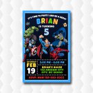Super Hero Avengers Birthday Invitation Super Hero Avengers Birthday Invitation