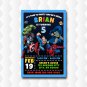 Super Hero Avengers Birthday Invitation