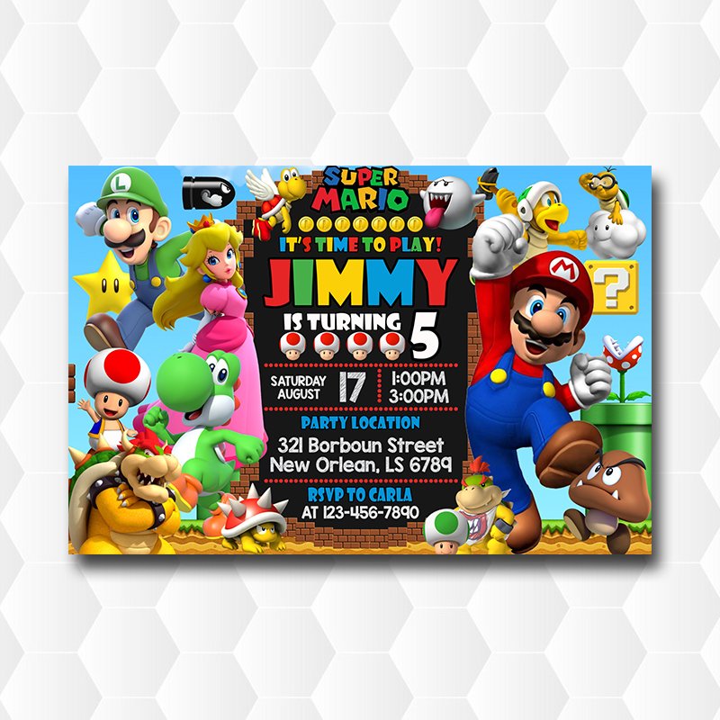 Super Mario Bross Birthday Invitation super-mario-bross-birthday-invitation