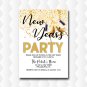 Gold Glitter New Year's Eve Party Invitation