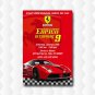 Ferrari Cars Birthday Invitation
