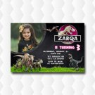 Jurassic World Birthday Girl With Photo Invitations