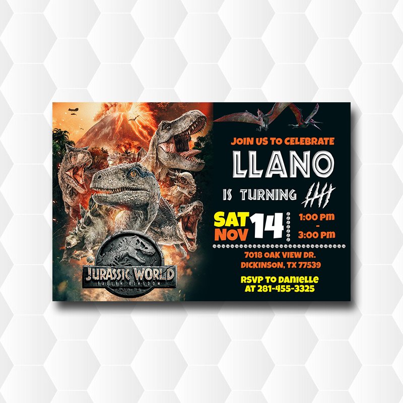 Jurassic World Invitations
