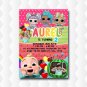 Cocomelon X LOL Doll Invitation With Photo For Girl
