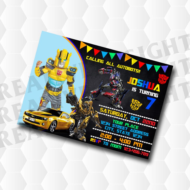 BumbleBee Transformers Invitation