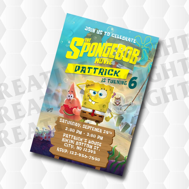SpongeBob Birthday Invitation