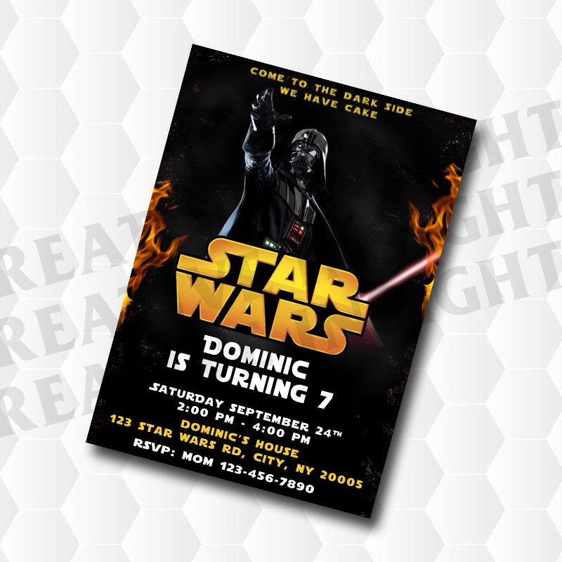 Star Wars Birthday Invitations