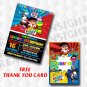 Ryan's World Superhero Comic Invitation Free Thankyou Card