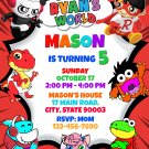 Ryan's World Superhero Comic Invitation Free Thankyou Card
