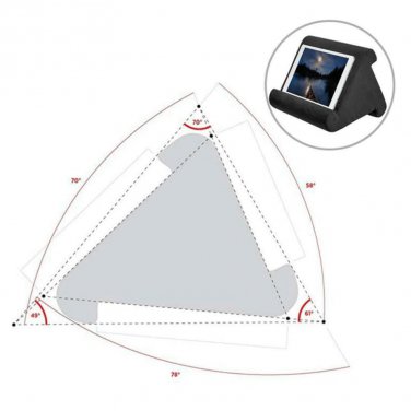 Device / book stand cushion with 3 different viewing angles for maximum comfort