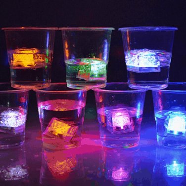 Ice Cubes With LEDs For Parties, Weddings And More.