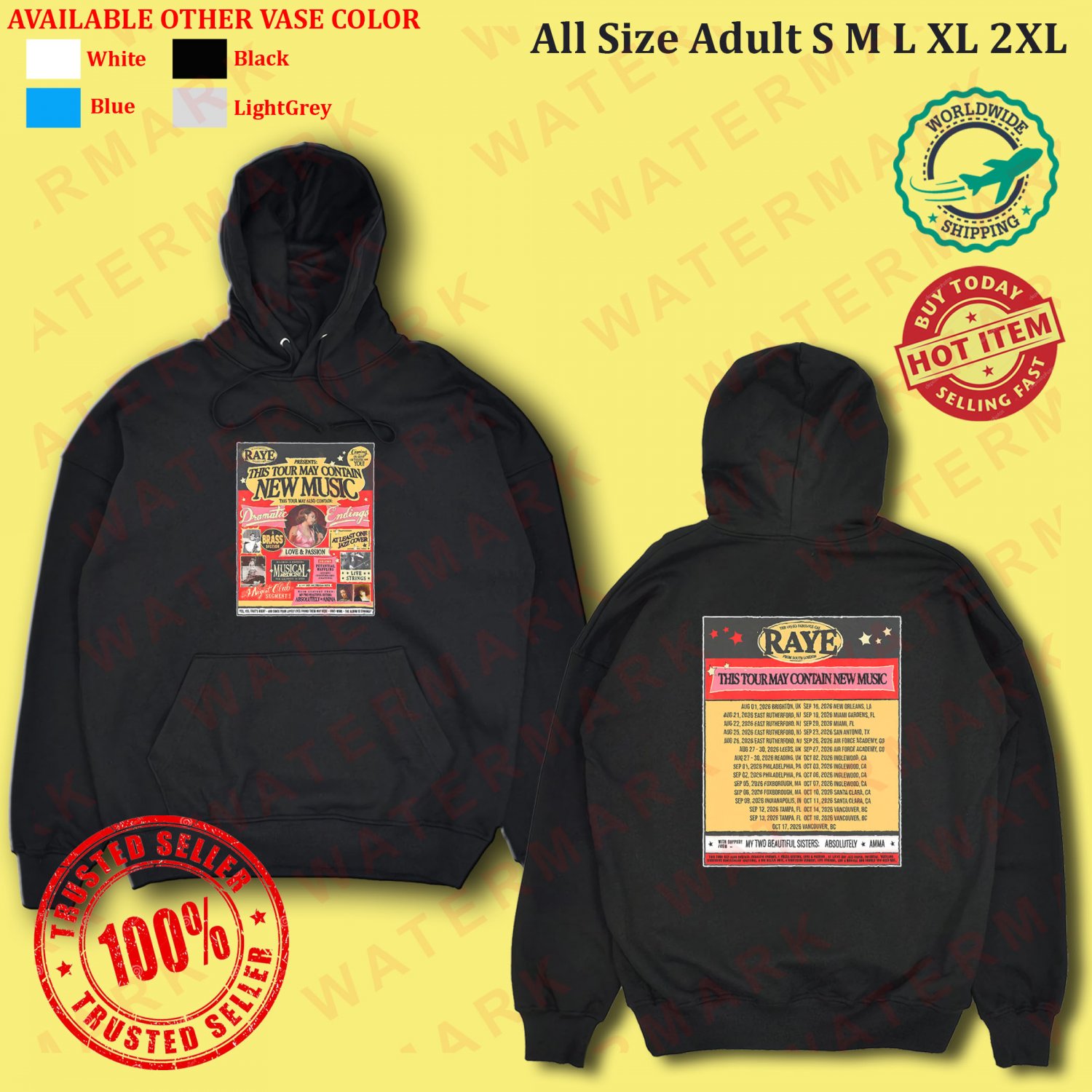 RAYE THIS TOUR MAY CONTAIN NEW MUSIC 2026 hoodie