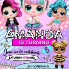 LOL DOLL DIGITAL BIRTHDAY INVITATION
