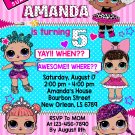 LOL DOLL DIGITAL BIRTHDAY INVITATION