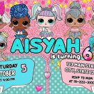 LOL DOLL DIGITAL BIRTHDAY INVITATION
