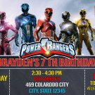 POWER RANGERS DIGITAL BIRTHDAY INVITATION