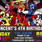 POWER RANGERS DIGITAL BIRTHDAY INVITATION