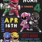 POWER RANGERS DIGITAL BIRTHDAY INVITATION