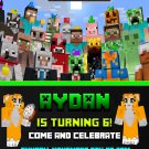 MINECRAFT DIGITAL BIRTHDAY INVITATION