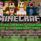 MINECRAFT DIGITAL BIRTHDAY INVITATION