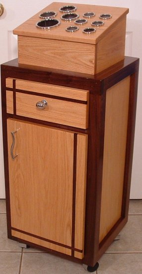 Mobile Salon Styling Cart Appliance Hair Dryer Curling Iron Holder