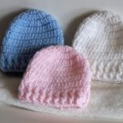 micro Preemie Baby hats (pink)