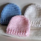 Micro Preemie Hats (White)